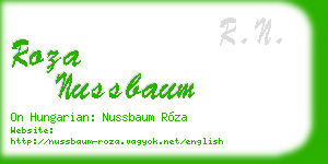 roza nussbaum business card